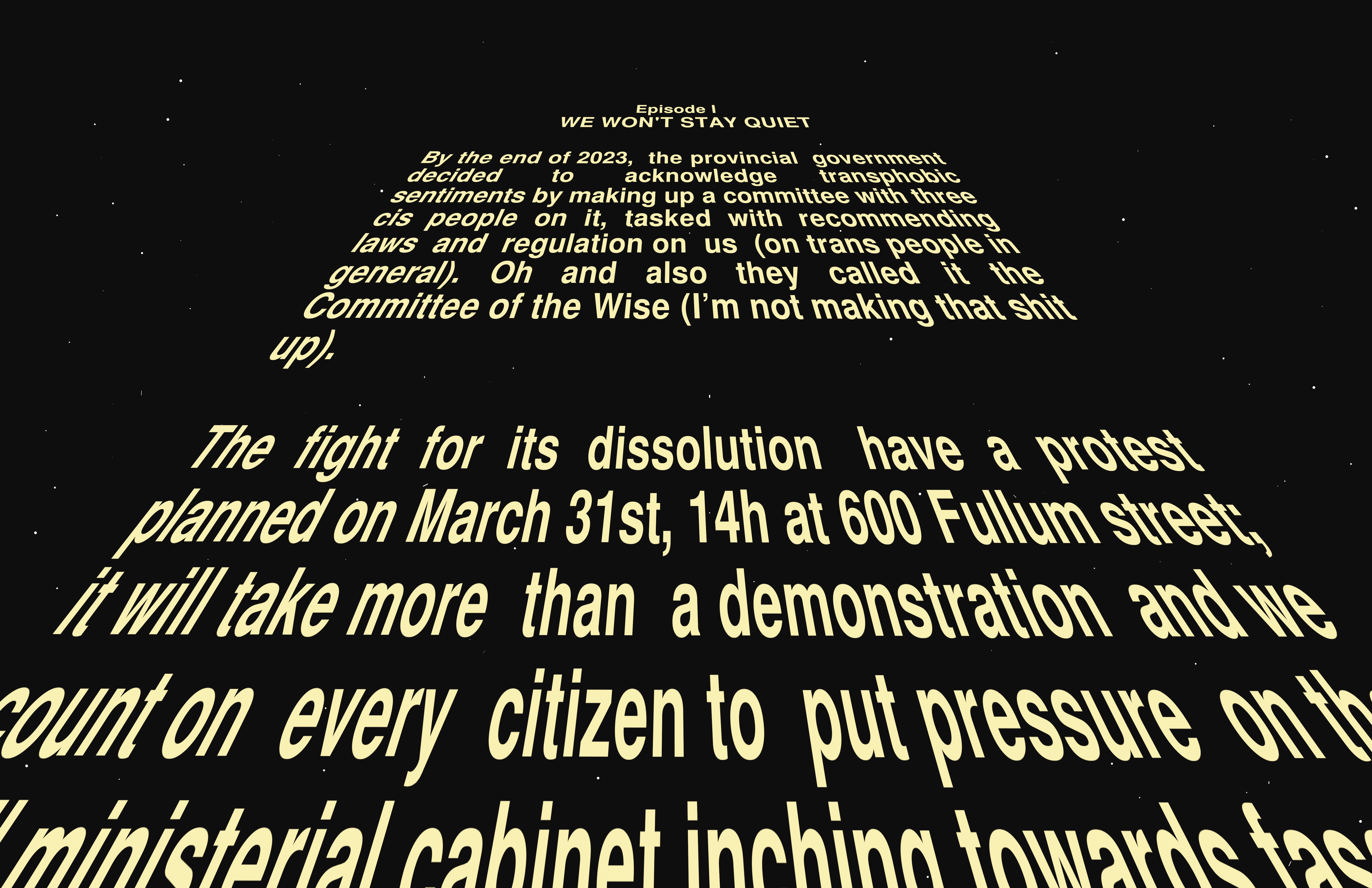 Appel à la manif du 31 version Star Wars